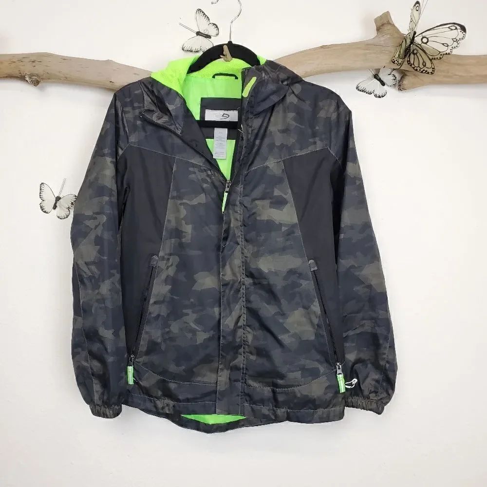 Champion boys camo hooded jacket green lining